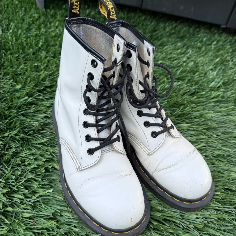 Dr. Martens White Combat Boots